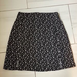 Brandy black and white flower skirt